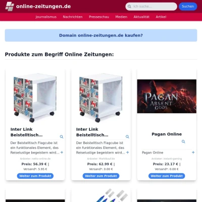 Screenshot online-zeitungen.de