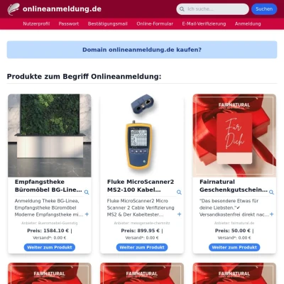 Screenshot onlineanmeldung.de