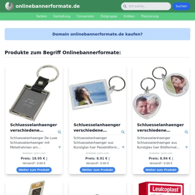 Screenshot onlinebannerformate.de