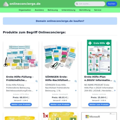 Screenshot onlineconcierge.de