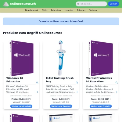 Screenshot onlinecourse.ch