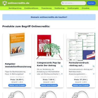 Screenshot onlinecredits.de