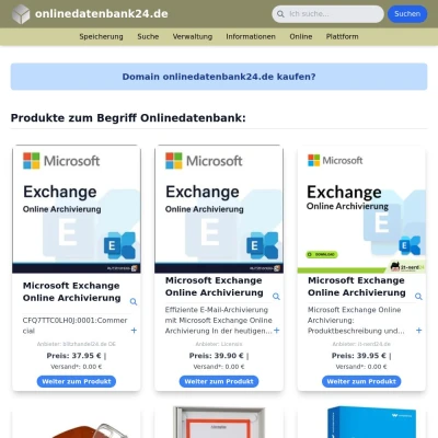 Screenshot onlinedatenbank24.de