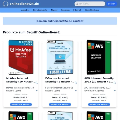 Screenshot onlinedienst24.de