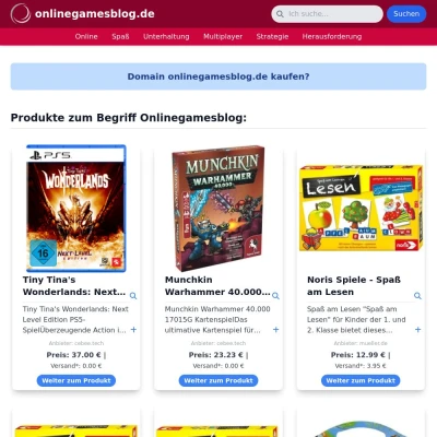 Screenshot onlinegamesblog.de