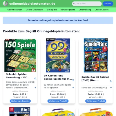 Screenshot onlinegeldspielautomaten.de