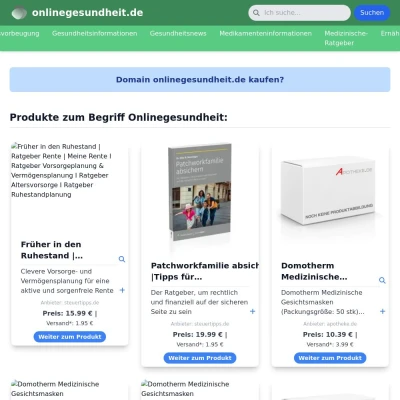 Screenshot onlinegesundheit.de