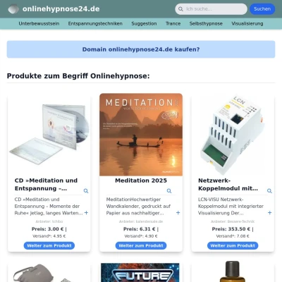 Screenshot onlinehypnose24.de