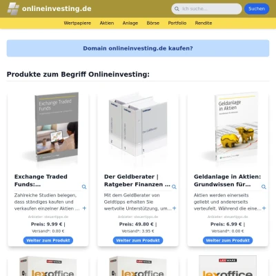 Screenshot onlineinvesting.de