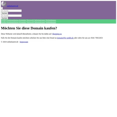 Screenshot onlinekartei.de