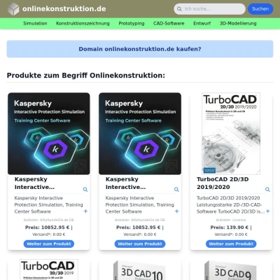 Screenshot onlinekonstruktion.de
