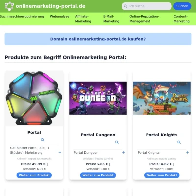 Screenshot onlinemarketing-portal.de