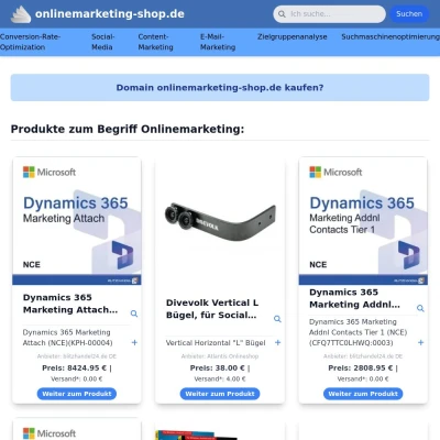 Screenshot onlinemarketing-shop.de