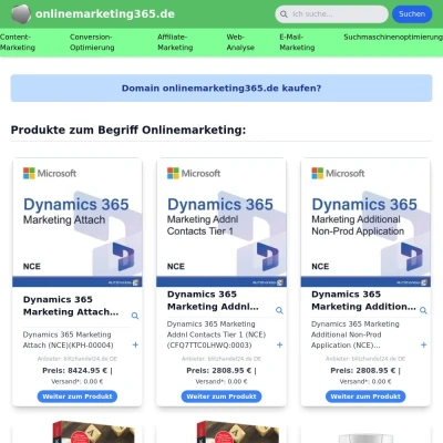 Screenshot onlinemarketing365.de