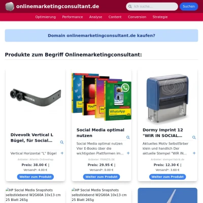 Screenshot onlinemarketingconsultant.de