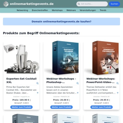 Screenshot onlinemarketingevents.de