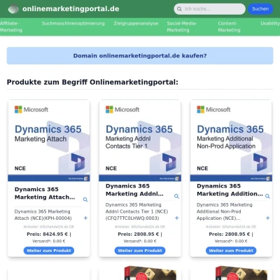 Screenshot onlinemarketingportal.de