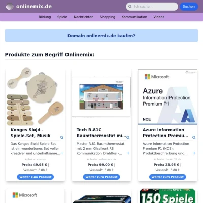 Screenshot onlinemix.de