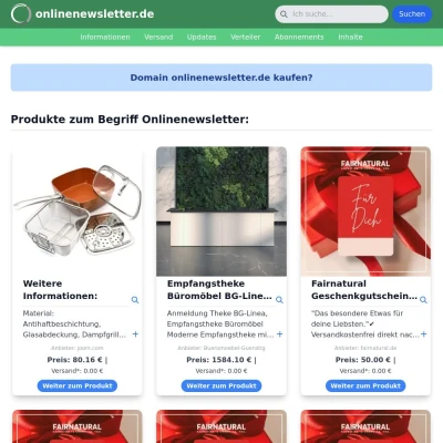 Screenshot onlinenewsletter.de