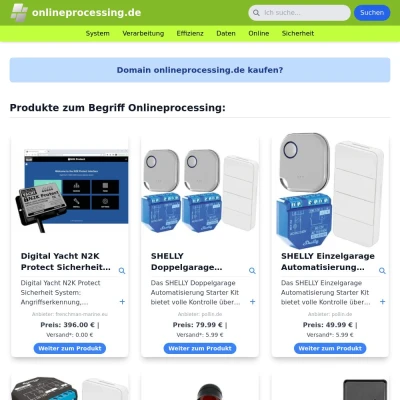 Screenshot onlineprocessing.de