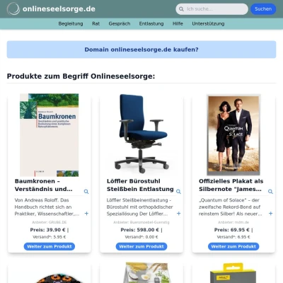 Screenshot onlineseelsorge.de