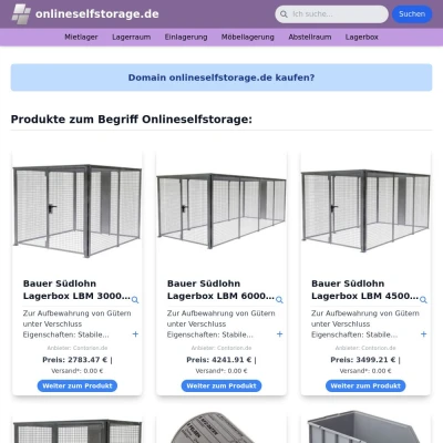 Screenshot onlineselfstorage.de