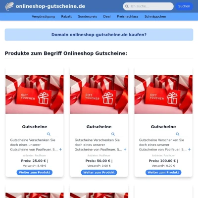 Screenshot onlineshop-gutscheine.de