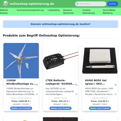 Screenshot onlineshop-optimierung.de