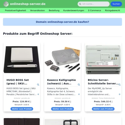 Screenshot onlineshop-server.de