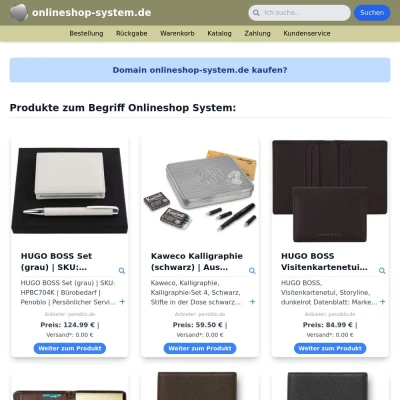 Screenshot onlineshop-system.de