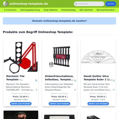 Screenshot onlineshop-template.de