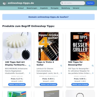 Screenshot onlineshop-tipps.de