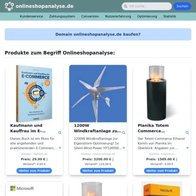 Screenshot onlineshopanalyse.de