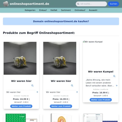 Screenshot onlineshopsortiment.de