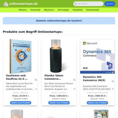 Screenshot onlinestartups.de