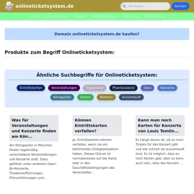 Screenshot onlineticketsystem.de