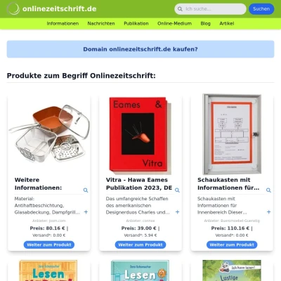 Screenshot onlinezeitschrift.de