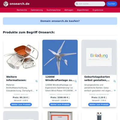 Screenshot onsearch.de