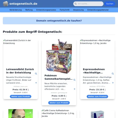 Screenshot ontogenetisch.de