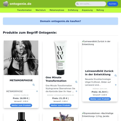 Screenshot ontogenie.de