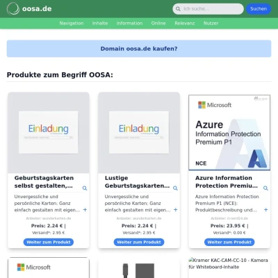 Screenshot oosa.de