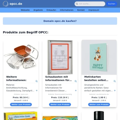 Screenshot opcc.de