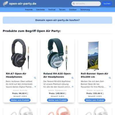 Screenshot open-air-party.de