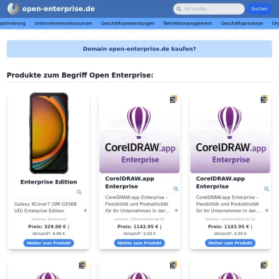 Screenshot open-enterprise.de