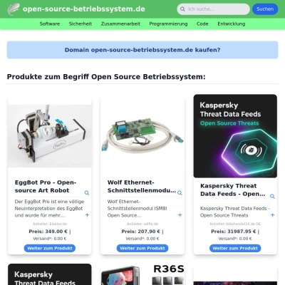 Screenshot open-source-betriebssystem.de