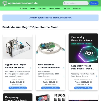 Screenshot open-source-cloud.de