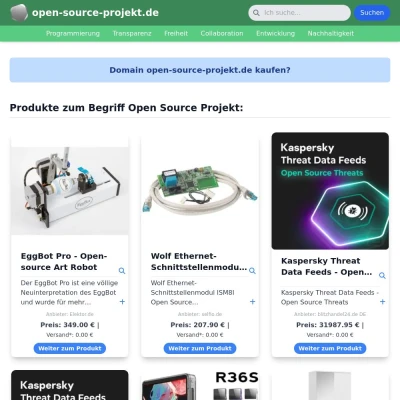 Screenshot open-source-projekt.de
