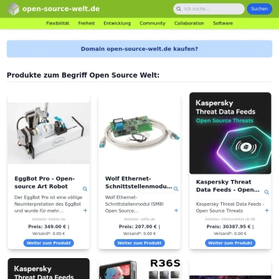 Screenshot open-source-welt.de
