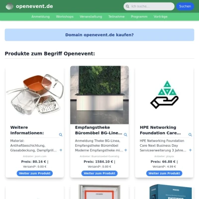 Screenshot openevent.de