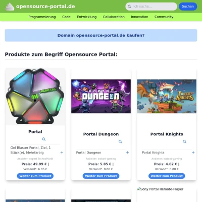 Screenshot opensource-portal.de